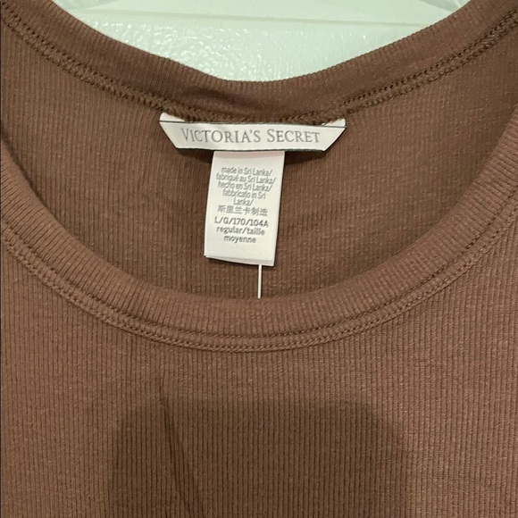 Victoria's Secret Ribbed Tank and Wide-Leg Lounge Set in Brown - Picture 2 of 8